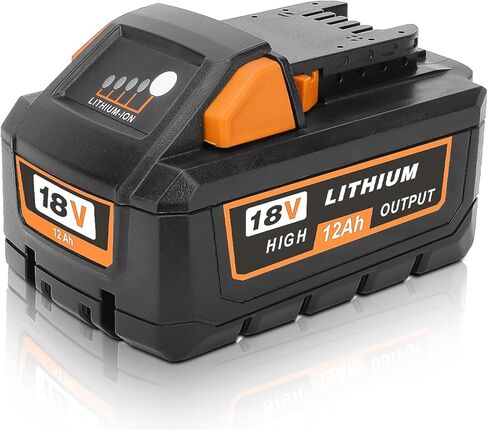 Upgraded to 12000mAh High Capacity Replacement Battery Compatible with Milwaukee 18 Volt Battery Lithium 48-11-1880, 48-11-1815, 48-11-1820, 48-11-1840, 48-11-1850 48-11-1860 Cordless Tools(Orange) in Saudi Arabia
