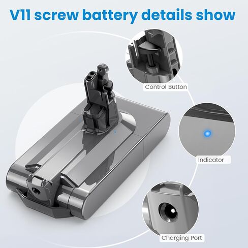 بطارية V11 لاستبدال بطارية دايسون 6000 مللي أمبير في الساعة 25.2 فولت ليثيوم أيون متوافقة مع مكنسة كهربائية لاسلكية دايسون أبسولوت كومبليت فلافي SV14 (برغي في النوع) in Kuwait