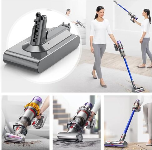 بطارية V11 لاستبدال بطارية دايسون 6000 مللي أمبير في الساعة 25.2 فولت ليثيوم أيون متوافقة مع مكنسة كهربائية لاسلكية دايسون أبسولوت كومبليت فلافي SV14 (برغي في النوع) in Kuwait