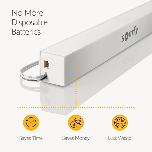 somfy Rechargeable Battery Pack for External Battery Wirefree Motors - Year-Round Power for RTS Motorized Shades, Curtains, Awnings - Charge Once a Year - #9021217 in Saudi Arabia