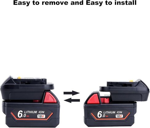 ML18DL Adapter Compatible with Milwaukee M18 18V Battery to Replacement for Dewalt 20V Battery, Battery Converter Compatible with DeWalt 20V Tools in Saudi Arabia