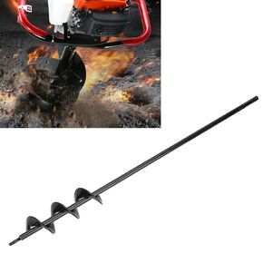 Auger Drill Bit, Plants Drill Bit, Hex Shank High Carbon Steel Spiral Hole Drilling Tool for Planting(4 * 45cm)