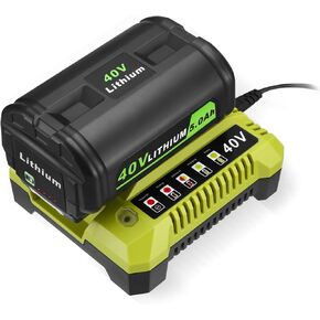 40V 7.0Ah Li-ion Replacement Battery Compatible with Ryobi 40v Battery and charger combo leaf blower cordless compatibel with Ryobi 40 volt battery and charger for Ryobi 40 volt lithium ion battery-1