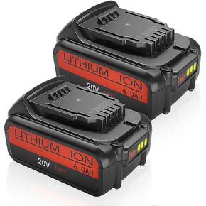 بطارية بديلة 20 فولت 6.0 أمبير متوافقة مع بطارية ديوالت 20 فولت ماكس XR ليثيوم أيون DCB204 DCB206 DCB200 DCB180 DCD985B DCD771C2 DCS355D1 DCD790B in Kuwait