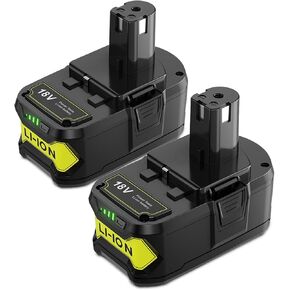 2Pack 6.0Ah Replacement for Ryobi 18V Battery Lithium Compatible with Ryobi ONE+ Plus P102 P103 P104 P105 P107 P108 P109 Cordless Tools in Kuwait