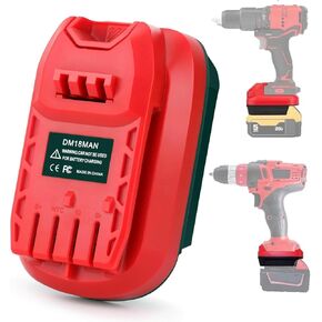 Battery Adapter for Dewalt to for Craftsman 20V Tools, DM18MAN Adapter for Milwaukee M18 18V Battery to for Craftsman 20V V20 Tool Battery (Adapter Only)