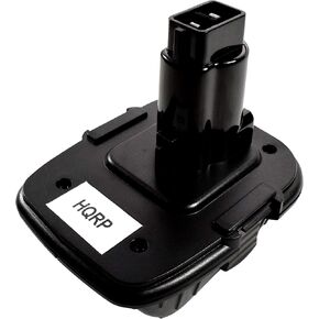 HQRP 20V Battery Adapter compatible with Dewalt 18V Tools DCA1820 Convert 20V Lithium Battery DCB205 to Dewalt 18V NiCad NiMh Battery Tools DC9096 DW9096 DC9098 DC9099 DW9099 Convertor