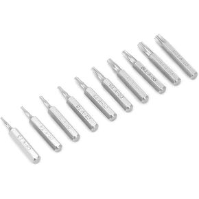 Star Head Screwdriver Bit Set CR-V Material 10PCS 1.1 Inch T3 T4 T5 T6 T7 T8 T9 T10 T15 T20 Torx Screwdriver Bits Set 0.2 Inch Dia Shank Repair Bits