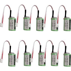 10 Pack CR14250SE 3V CJ1W-BAT01 Battery for OMRON CJ1W-BAT01/ CP1W-BAT01 CJ1M CP1H CP1L CR14250SE(3V) PLC Battery