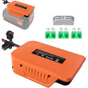 for Black and Decker 40V Battery for Power Wheel Adapter,for Black+Decker DIY Converter Power Station,Power Connector for Rc Car Charger,for Robotics,Rc Truck,DIY use, with Fuse & Wire terminals Kit