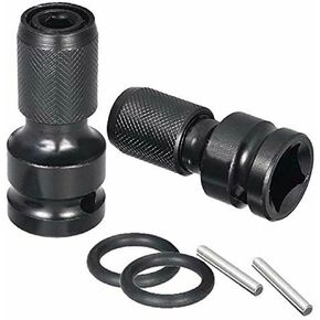 Quick Release 1/2-Inch Square Drive to 1/4-Inch Hex Female Socket Adapter Converter Chuck Adaptor for Impact and Ratchet Wrenches