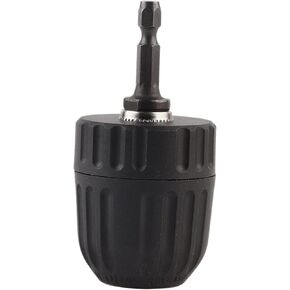 Keyless Drill Chuck, Mini Conversion Adapter with 1/4" Hex Shank Classic Fast Change Converter Impact Driver Tool Attachment Quick Connect for Round Shank Bits Accurate Drilling Offices Homes 0.8‑10MM in Kuwait