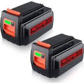 2Pack 4000Ah 40V LBXR36 Replacement for Black and Decker Battery LBX2040 LBXR2036 LBX1540 LBX2540 Tools Compatible with Black and Decker 40V Battery Lithium-ion Battery
