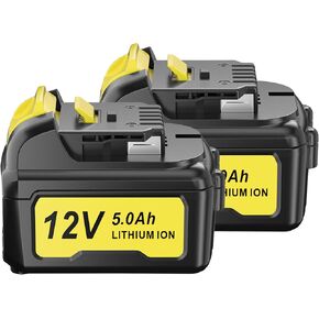 Replace for Dewalt 12V 5.0Ah Battery DCB120 Lithium Ion Replacement Battery for Dewalt 12V Max DCB123 DCB127 Cordless Power Tools