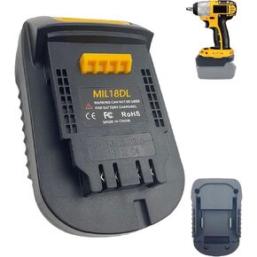 Adapter for Milwaukee M18 Battery to DeWalt Tools, MIL18DL Battery Adapter Convert for Milwaukee 18V Llithium Battery to Dewalt 20V Cordless Power Tool (ML18DL)