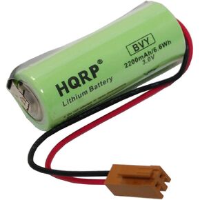 HQRP Battery works with Fanuc A98L-0031-0012 A02B-0200-K102 Sanyo CR17450SE-R-3V CNC Series Power Mate iD, Power Mate iH, 0i-B / 0i-Mate-B, 0i-D (Stand-Alone), 15-B, 15i-A, 15i-B, 16/18-B