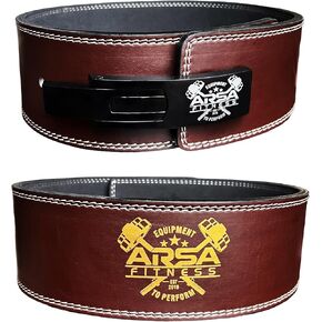 Weightlifting Adjustable Lever Belt for Men & Women Leather Weight Belt for Powerlifting Back Support Workout Deadlifts Squats 10MM Thickness 4" Width Royal Oak