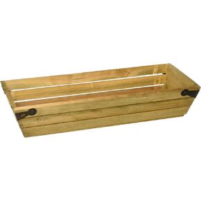 Admired By Nature 1 unit 12"L Rustic Small Wooden Crate, Gift Basket, Decorative Tray, Storage Organizer, Farmhouse Style Decor, Wood Storage Crates Container, Decorative Display Trays For Home Décor