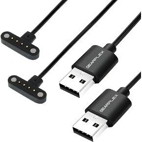 Magnetic Smart Watch Charging Cable Compatible with Apple, Samsung, and Fitness Watches, Quick Charge USB Type-A, 7.62mm with 4-Pin Connections