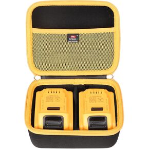 حقيبة حمل صلبة من مادة EVA لبطارية DEWALT/Milwaukee 8v/12v/18v/20v/60v Max XR، تحمل بطارية 20V 2.0/3.0/4.0/5.0/6.0/9.0-Ah (لـ 6 عبوات)