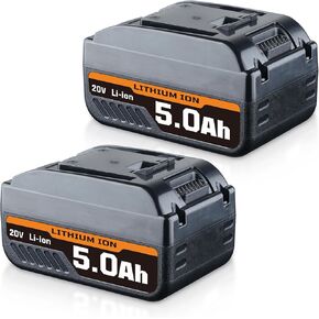 5.0Ah WA3520 Li-ion Battery Replacement for Worx 20V Battery Lithium WA3525 WA3575 WA3578 Compatible with Worx 20V WG151s WG155s WG251s