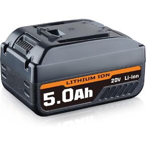 5.0Ah WA3520 Li-ion Battery Replacement for Worx 20V Battery Lithium WA3525 WA3575 WA3578 Compatible with Worx 20V WG151s WG155s WG251s
