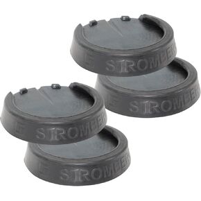 Stromberg Carlson RV Leveling Jack Pads - Durable Rubber Anti Slip Landing Feet Pads for Camper, Stabilizer Rust Stain Protection for Auto Landing Gear Feet - 9 Inch Round Pad - 4 Pack
