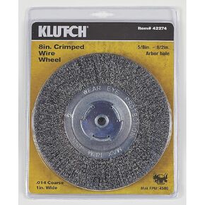 Klutch 8in. Coarse Crimped Wire Wheel