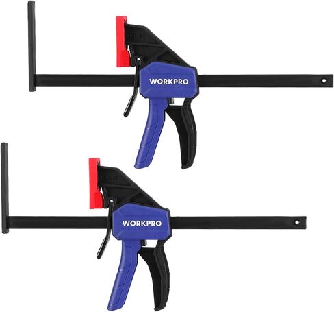 WORKPRO 9" Track Saw Clamps, Quick Release Track Saw Guide Rail Clamp for Woodworking, Circular Saw Guide Rail System, 150lbs Load Limit x 2-1/2" Throat Depth, 2PC in Saudi Arabia