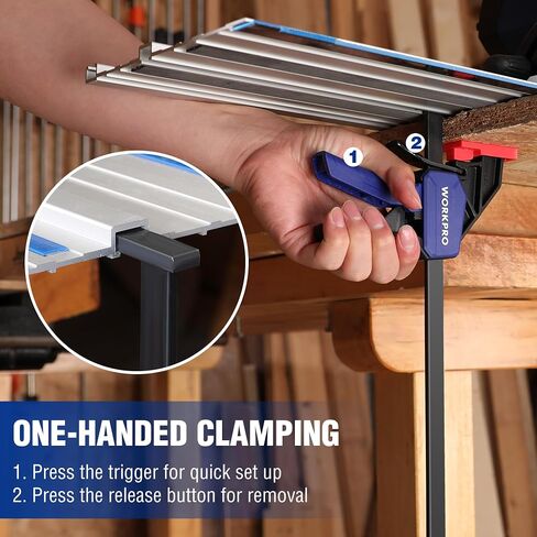WORKPRO 9" Track Saw Clamps, Quick Release Track Saw Guide Rail Clamp for Woodworking, Circular Saw Guide Rail System, 150lbs Load Limit x 2-1/2" Throat Depth, 2PC in Saudi Arabia