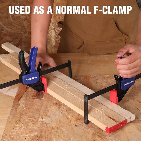 WORKPRO 9" Track Saw Clamps, Quick Release Track Saw Guide Rail Clamp for Woodworking, Circular Saw Guide Rail System, 150lbs Load Limit x 2-1/2" Throat Depth, 2PC in Saudi Arabia