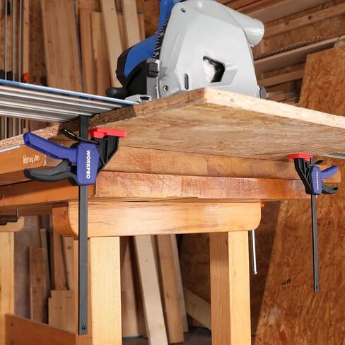 WORKPRO 9" Track Saw Clamps, Quick Release Track Saw Guide Rail Clamp for Woodworking, Circular Saw Guide Rail System, 150lbs Load Limit x 2-1/2" Throat Depth, 2PC in Saudi Arabia
