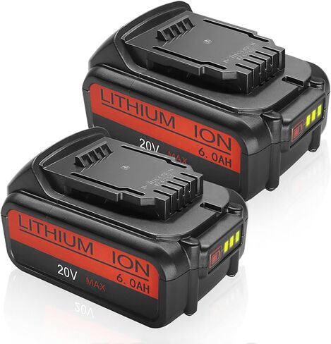 بطارية بديلة 20 فولت 6.0 أمبير متوافقة مع بطارية ديوالت 20 فولت ماكس XR ليثيوم أيون DCB204 DCB206 DCB200 DCB180 DCD985B DCD771C2 DCS355D1 DCD790B in Kuwait