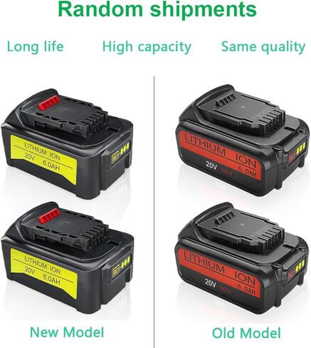 بطارية بديلة 20 فولت 6.0 أمبير متوافقة مع بطارية ديوالت 20 فولت ماكس XR ليثيوم أيون DCB204 DCB206 DCB200 DCB180 DCD985B DCD771C2 DCS355D1 DCD790B in Kuwait