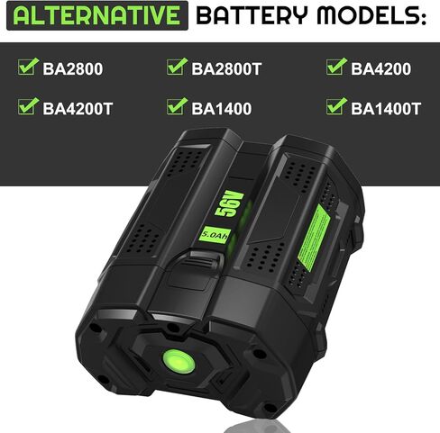 【1-Pack 56V 5.0Ah】BA2800T Replacment Battery for EGO 56V Battery ARC VDC Compatible with EGO Bettery 56 Volts Tools BA2800 BA4200 BA4200T BA1400 BA1400T BA2240 BA2800T BA2800T Leaf Blower Battery in Kuwait