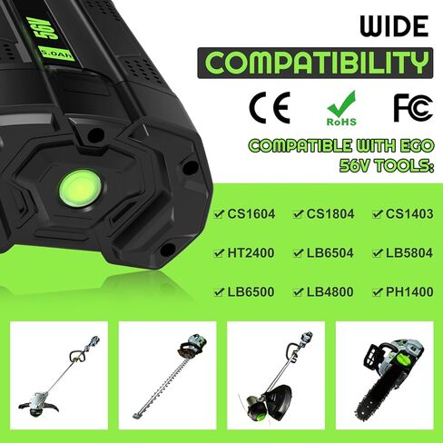 【1-Pack 56V 5.0Ah】BA2800T Replacment Battery for EGO 56V Battery ARC VDC Compatible with EGO Bettery 56 Volts Tools BA2800 BA4200 BA4200T BA1400 BA1400T BA2240 BA2800T BA2800T Leaf Blower Battery in Kuwait