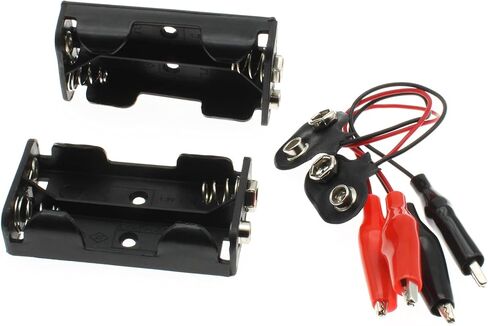 2 مجموعات 8X 1.5 فولت حامل البطارية مع T نوع السلكية بطارية التمساح كليب القياسية المفاجئة طقم موصل 12 فولت رشاقته علبة البطارية البلاستيكية in Kuwait