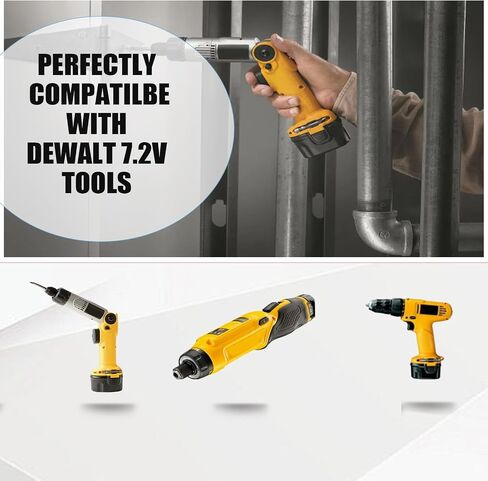 LUMSING DW9057 4.8Ah Ni-Mh Replacement for Dewalt 7.2V Battery DW9057 DE9057 DE9085 DW920K DW920K2 DW925K DW925K2 DW968K. in Saudi Arabia
