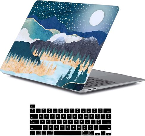 LanBaiLan متوافق مع MacBook Pro 13 بوصة مع شريط اللمس 2022 2021 2020 2019 2018 2017 2016 الإصدار M1 M2 A2338 A2289 A2251 A2159 A1989 A1706 A1708 حافظة واقية وغطاء لوحة المفاتيح، زهرة الطلاء in Kuwait