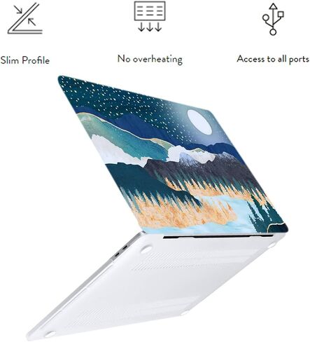 LanBaiLan متوافق مع MacBook Pro 13 بوصة مع شريط اللمس 2022 2021 2020 2019 2018 2017 2016 الإصدار M1 M2 A2338 A2289 A2251 A2159 A1989 A1706 A1708 حافظة واقية وغطاء لوحة المفاتيح، زهرة الطلاء in Kuwait