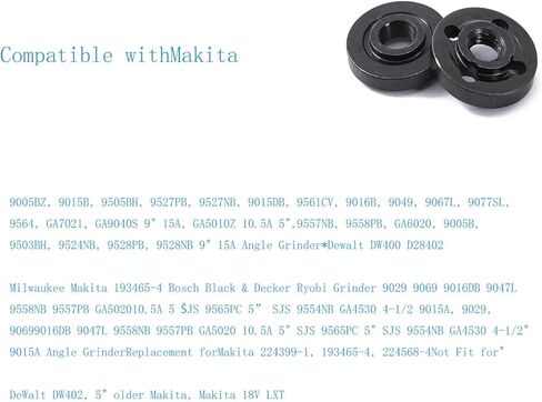 8 قطع من صواميل شفة طاحونة الزوايا 4 بوصات مناسبة لجميع 4-1/2 بوصة مع مفتاح ربط قابل للتعديل لاستبدال شفة طاحونة زاوية ماكيتا وريوبي وديوالت وميلووكي والحرفيين in Kuwait