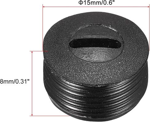 MECCANIXITY Carbon Brush Holder Cap Motor Electric Brush Plastic Cover Thread Black 12mm OD 6.7mm Height, Pack of 20 in Saudi Arabia
