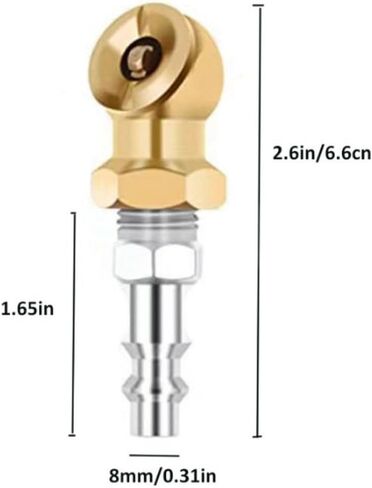 1/4" Portable Air Chuck Closed Brass Ball Inflator for Tire Inflator Gauge Nozzle for Air Compressor Accessories (2 PACK) in Saudi Arabia