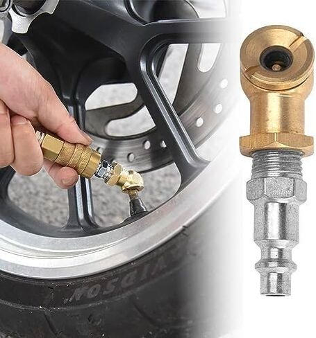 1/4" Portable Air Chuck Closed Brass Ball Inflator for Tire Inflator Gauge Nozzle for Air Compressor Accessories (2 PACK) in Saudi Arabia