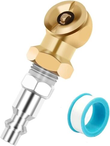 1/4" Portable Air Chuck Closed Brass Ball Inflator for Tire Inflator Gauge Nozzle for Air Compressor Accessories (2 PACK) in Saudi Arabia