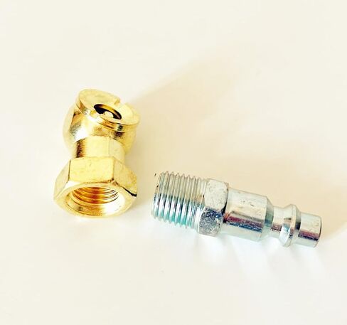 1/4" Portable Air Chuck Closed Brass Ball Inflator for Tire Inflator Gauge Nozzle for Air Compressor Accessories (2 PACK) in Saudi Arabia