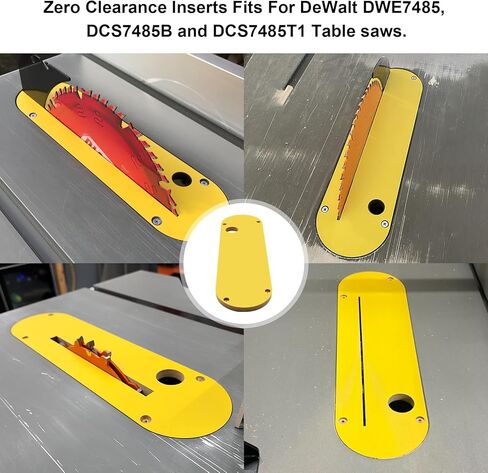 حشوات منشار طاولة خالية من الصفر تناسب DeWalt DWE7485 DCS7485B، مناشير طاولة DCS7485T1، 4 عبوات (لا تتضمن براغي) in Kuwait