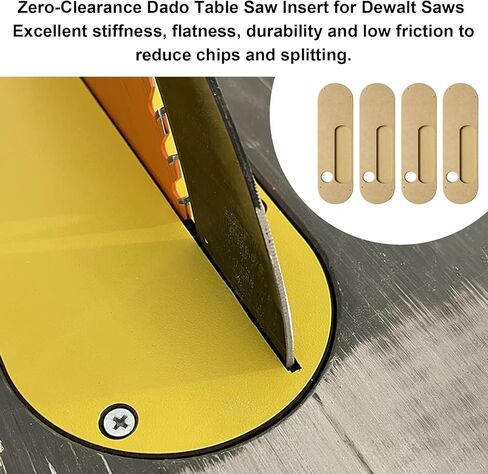 حشوات منشار طاولة خالية من الصفر تناسب DeWalt DWE7485 DCS7485B، مناشير طاولة DCS7485T1، 4 عبوات (لا تتضمن براغي) in Kuwait