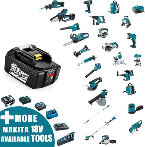 استبدال بطارية M-akita 18V 2 حزم BL1850B 5.0Ah متوافقة مع بطارية M-akita BL1830B BL1850B BL1840B BL1860B BL1815B متوافقة مع أدوات M-akita 18V in Saudi Arabia