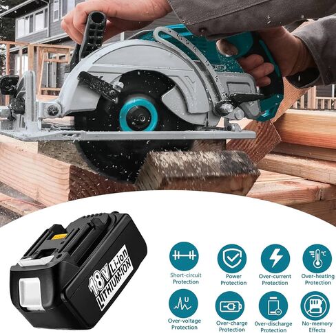 استبدال بطارية M-akita 18V 2 حزم BL1850B 5.0Ah متوافقة مع بطارية M-akita BL1830B BL1850B BL1840B BL1860B BL1815B متوافقة مع أدوات M-akita 18V in Saudi Arabia